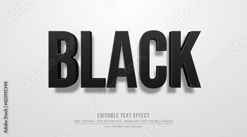 Editable text effect black mock up
