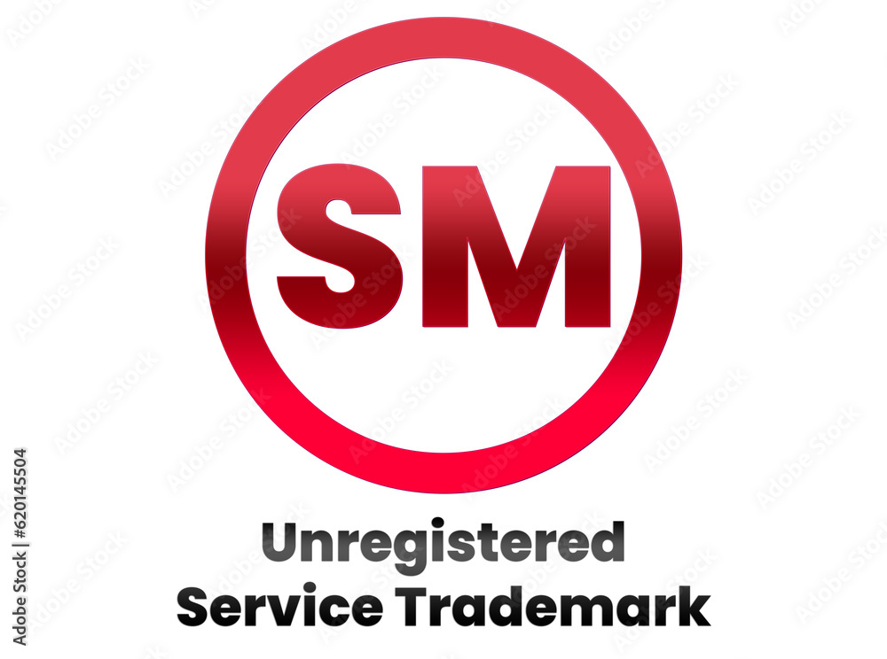 SM sign on transparent background SM sign on transparent background