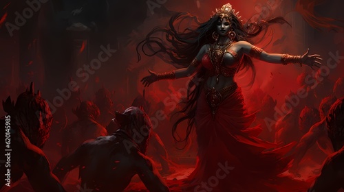 kali and the worshippers of red © Elancharan