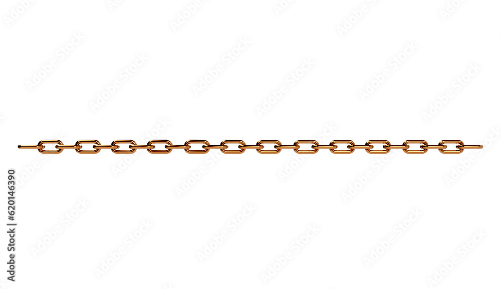 3D Chain on transparent background. 3D Chain on transparent background.