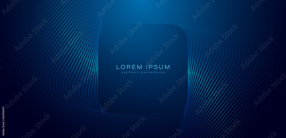 Abstract glowing blue square lines on dark blue background. Modern shiny blue geometric lines design. Futuristic technology concept. Suit for banner, brochure, cover, poster, presentation, website Abstract glowing blue square lines on dark blue background. Modern shiny blue geometric lines design. Futuristic technology concept. Suit for banner, brochure, cover, poster, presentation, website