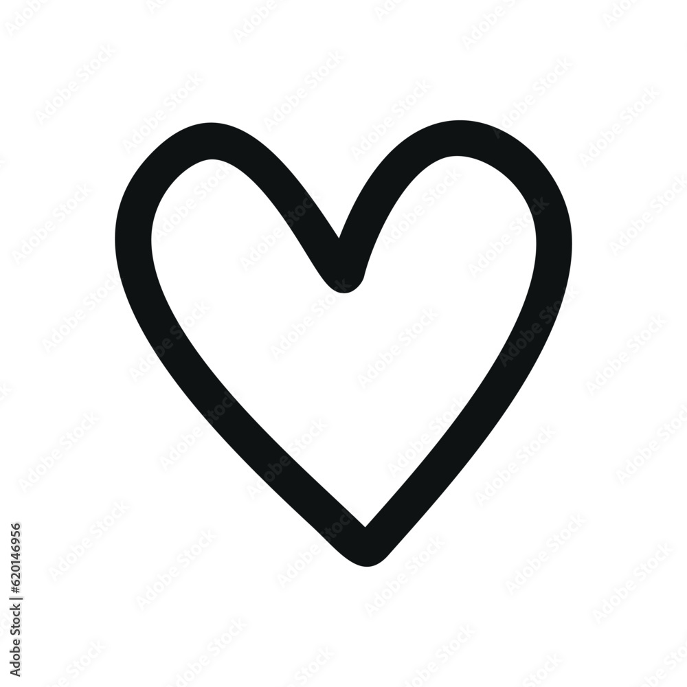 Hand drawn linear vector illustration of hearts Hand drawn linear vector illustration of hearts
