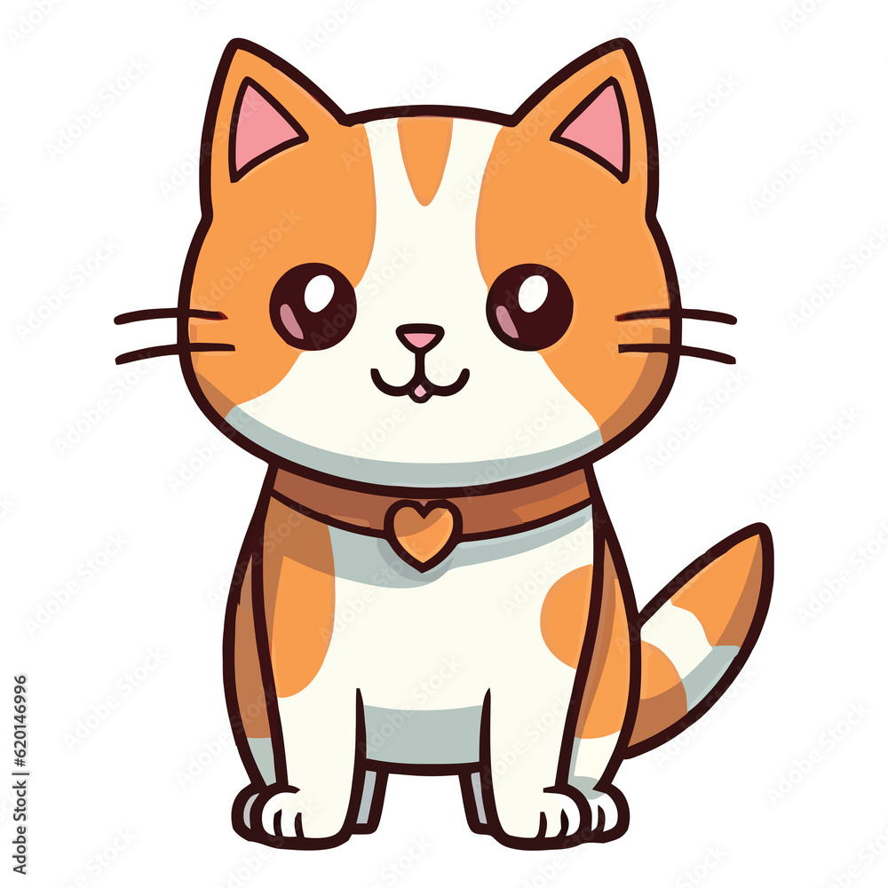 Feline Fantasy: Charming Cymric Cat Illustration Feline Fantasy: Charming Cymric Cat Illustration