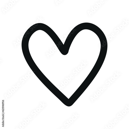 Hand drawn linear vector illustration of hearts