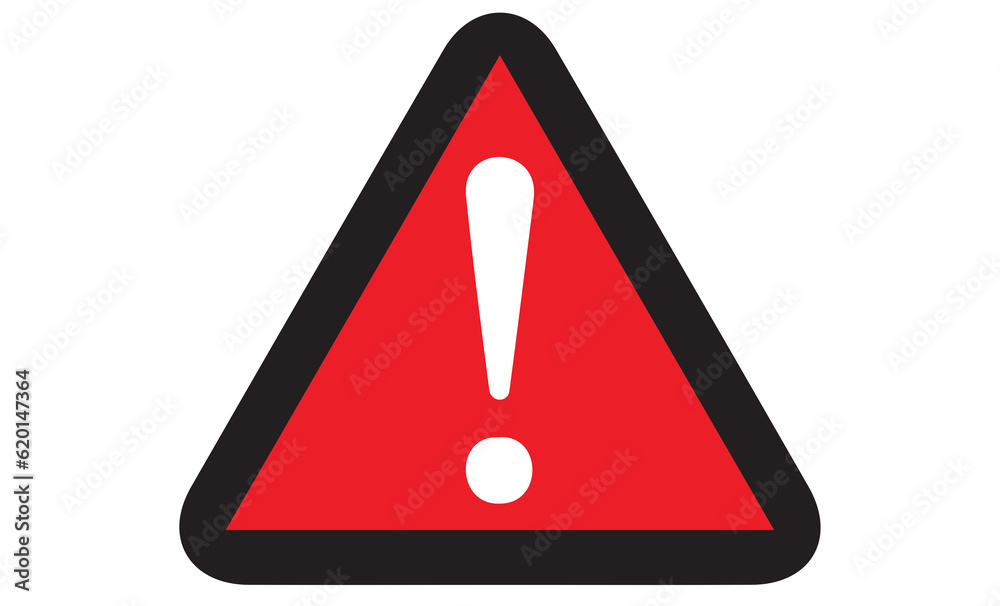 exclamation mark - Warning sign on transparent background exclamation mark - Warning sign on transparent background