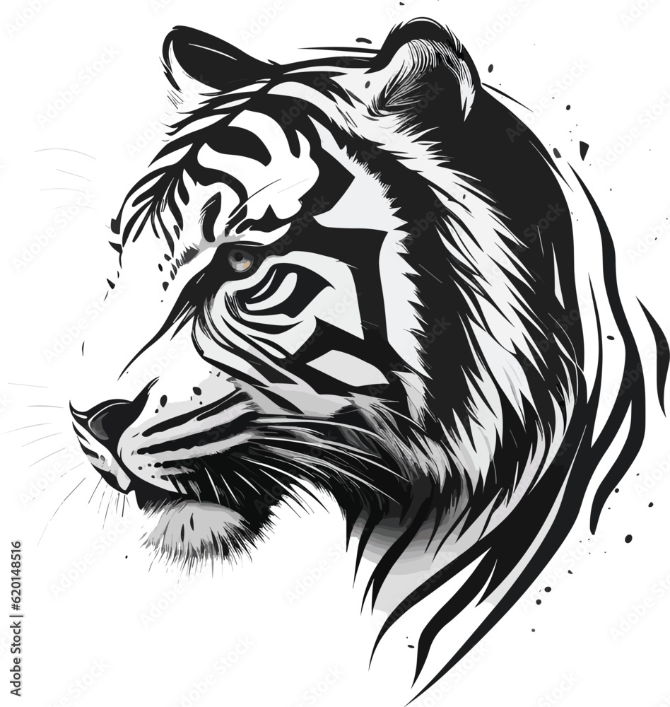 Obraz premium tiger head vector