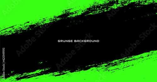 Grunge texture effect background. Distressed overlay rough textured. Abstract vintage monochrome. Black isolated on green. Graphic design torn style concept for banner, flyer, brochure, or cover