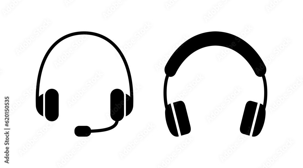 Headphone icon vector. headphones earphones icon. headset Headphone icon vector. headphones earphones icon. headset
