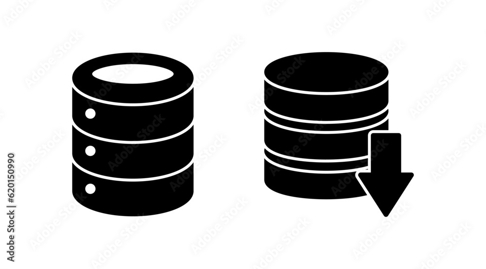 Database icon vector. server icon. storage Database icon vector. server icon. storage
