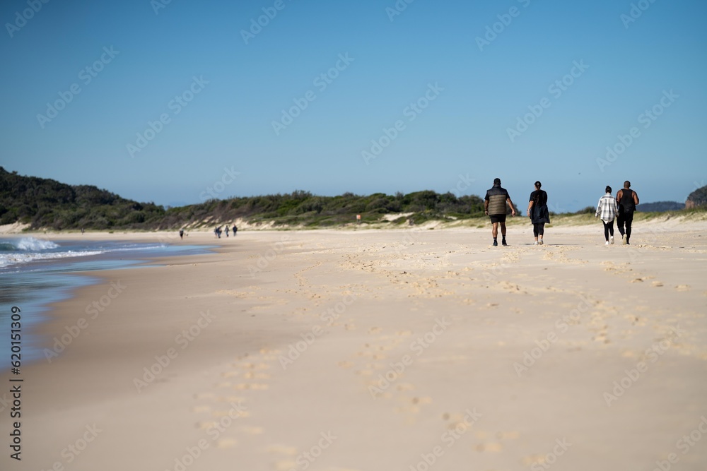 walking on the beach in australia