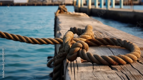 Foto rope on the dock