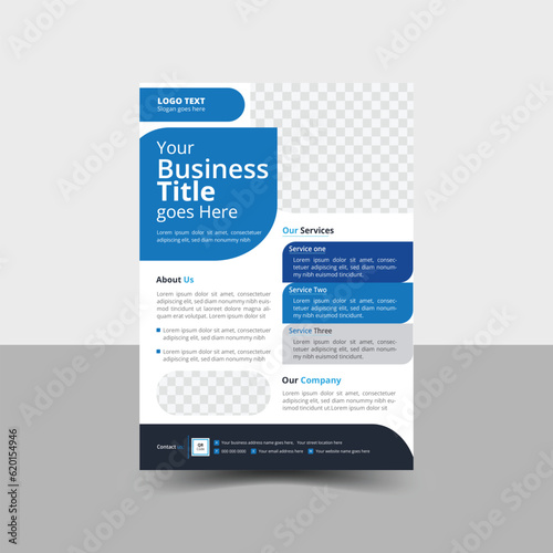 Creative Corporate & Business Flyer Brochure Template Design, abstract business flyer, vector template design. IT company flyer and editable vector template design.