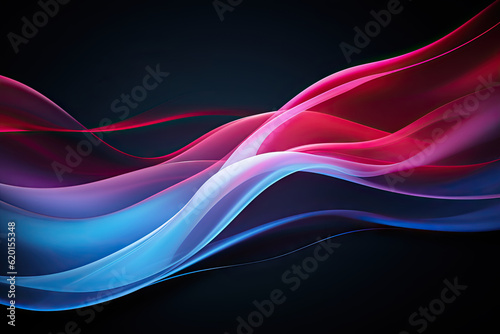 an abstract gradient pink and blue wave background. business background.