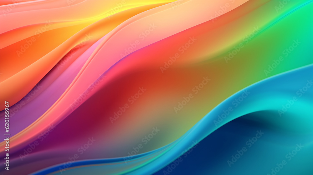 Obraz premium Colorful gradient background in pink green orange yellow blue and purple.