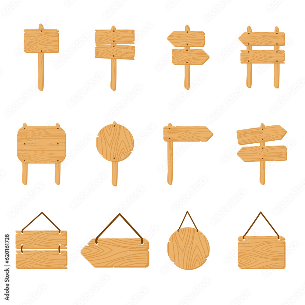 Wooden Board Sign Illustration Wooden Board Sign Illustration