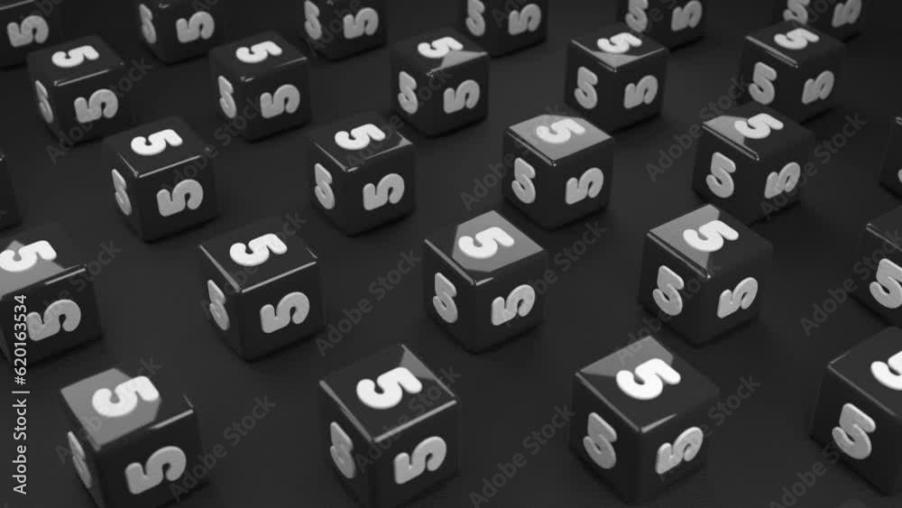Countdown 10 to 0 second black cubes with white numbers on a black floor timer animation 3d Countdown 10 to 0 second black cubes with white numbers on a black floor timer animation 3d