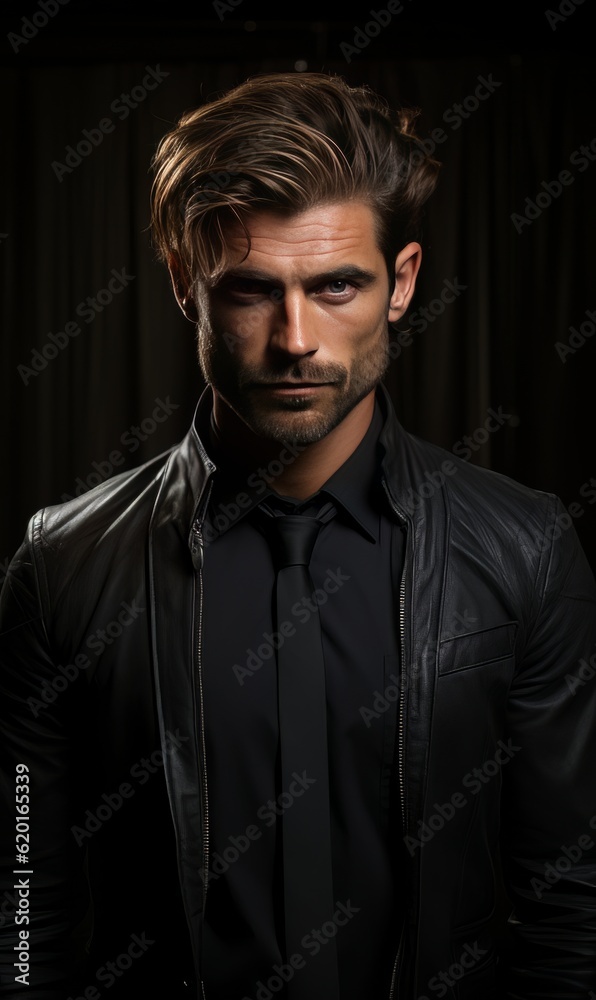 Fototapeta premium portrait of a man new hair style