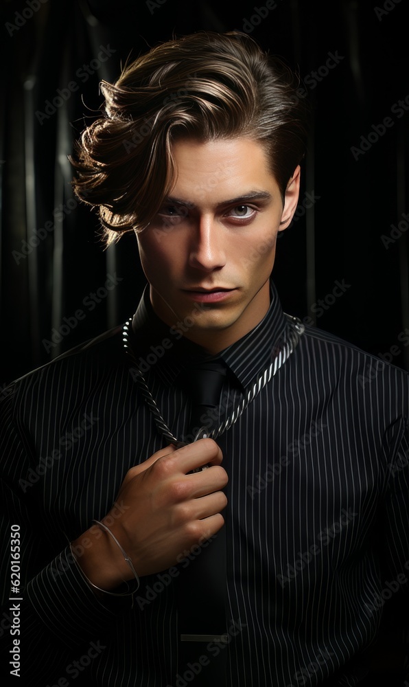 Fototapeta premium portrait of a man new hair style