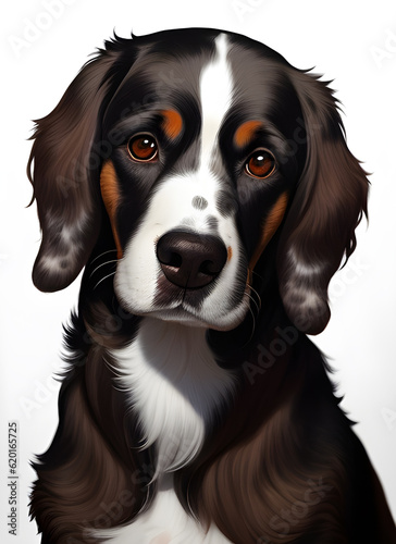 Beautiful Bernese Mountain dog, lovely portrait