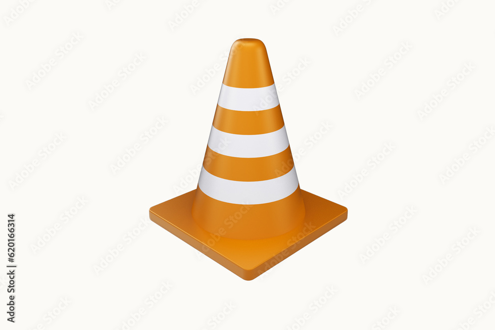 traffic cone isolated on white