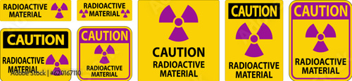 Caution Sign Radioactive Materials