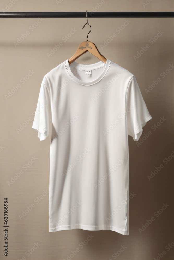 A blank white tshirt mockup template made with Generative AI A blank white tshirt mockup template made with Generative AI