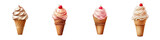 Ice Cream Cone clipart collection, vector, icons isolated on transparent background