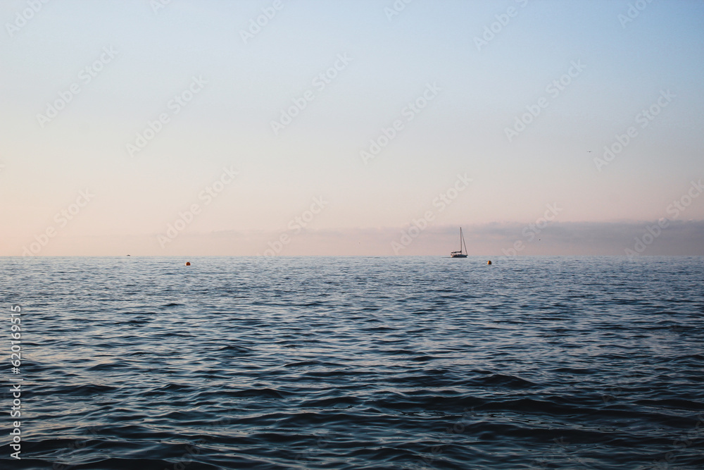 Beautiful view on the Mediterranean Sea. Monaco. Nature