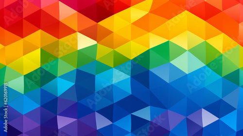 abstract colorful texture or background with a pop art - inspired pattern that represents the colors of the rainbow flag  a symbol of the LGBT community. Generative AI 