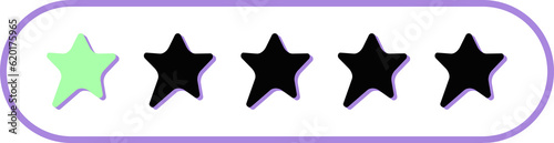 rating star illustration. colored rating stars