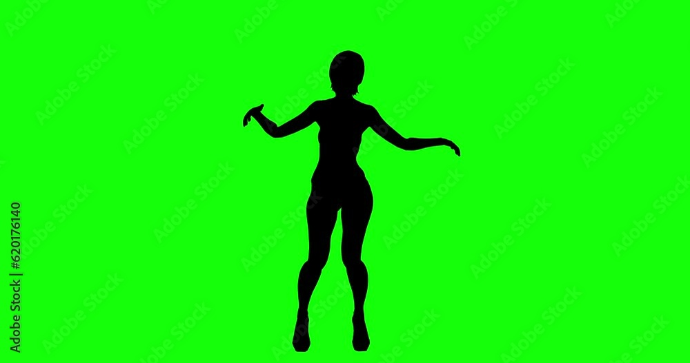 Crazy Young Female Dancing At Nightclub. Party And Clubbing Concept. Green Screen Luma Channel. Crazy Young Female Dancing At Nightclub. Party And Clubbing Concept. Green Screen Luma Channel.