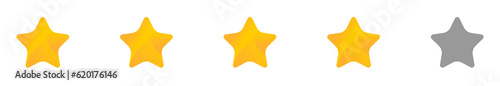 rating star illustration. colored rating stars