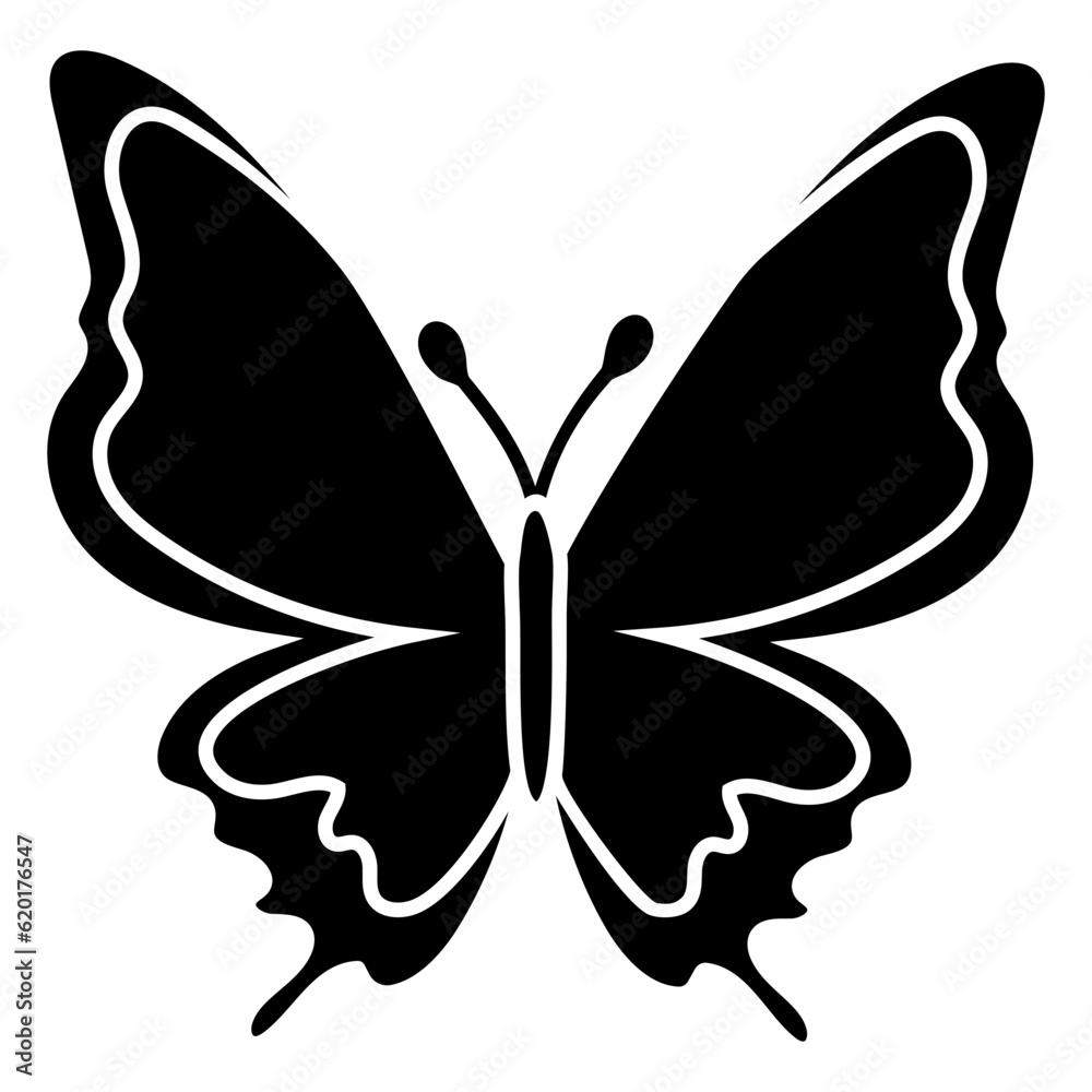 Butterfly icon vector. Insect illustration sign. Butterfly symbol or logo.