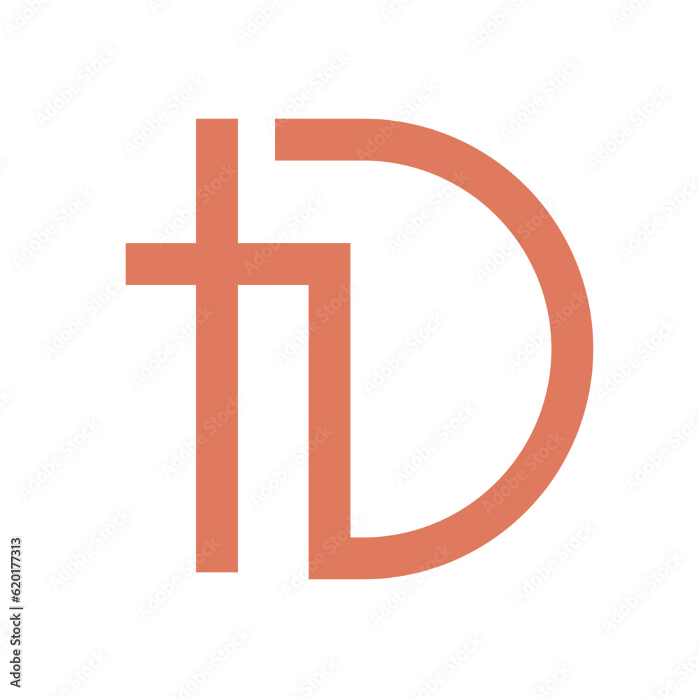 Alphabet letters Initials Monogram logo D, D monogram orange, simple D logo Alphabet letters Initials Monogram logo D, D monogram orange, simple D logo