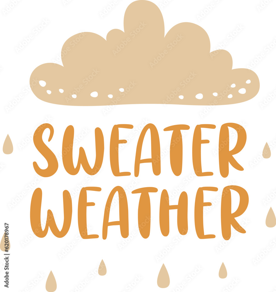Sweater Weather Lettering Badge