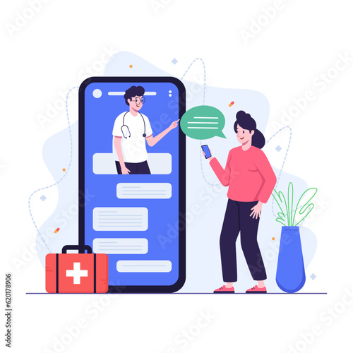 Woman Chatting With Doctor