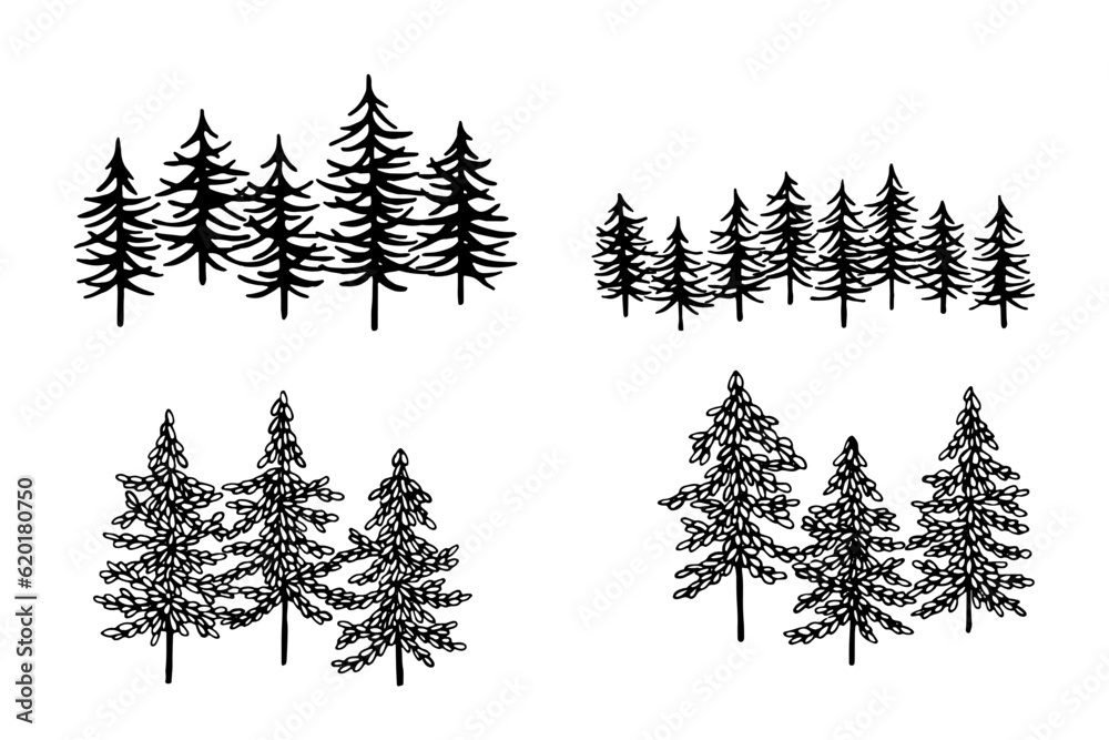 Obraz premium set of trees