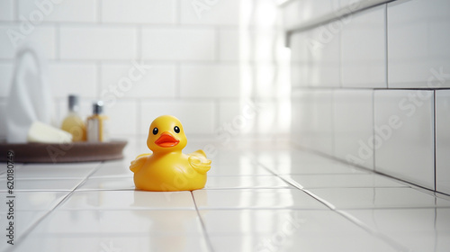 Rubber duck in the bathtub, generative AI