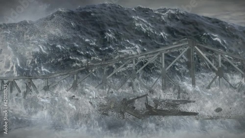 Tsunami vs Bridge photo