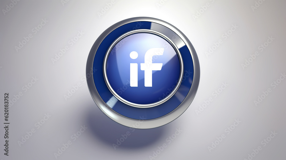 Abstract Logo icon push with IF, social media marketing concept, global network and communications Abstract Logo icon push with IF, social media marketing concept, global network and communications