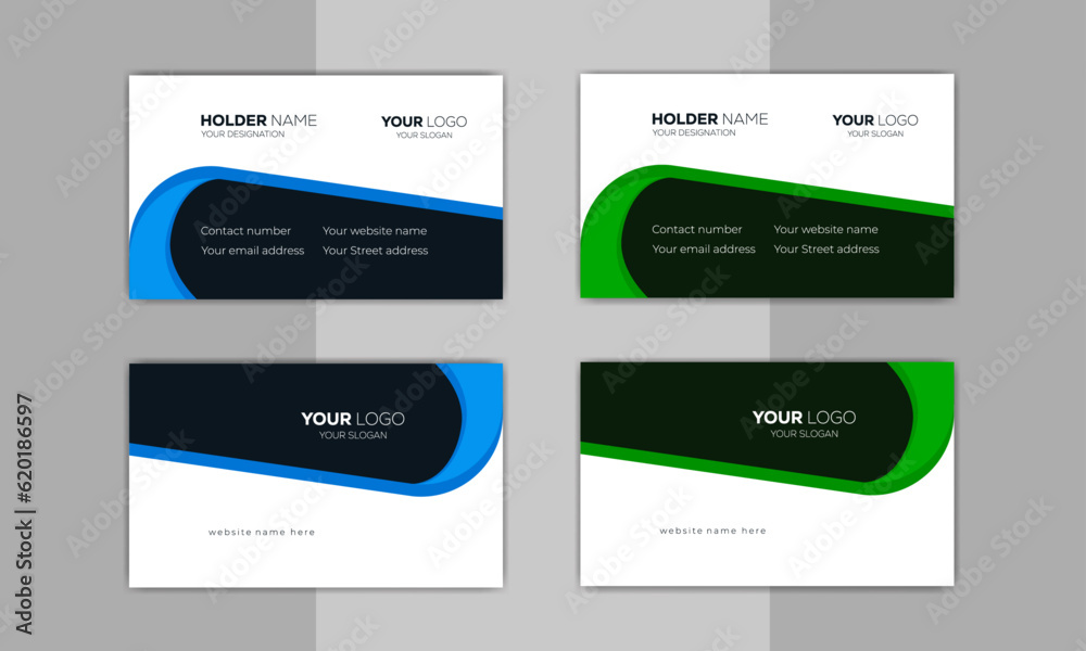 Corporate Business Card Design Template |  Modern Creative Business Card Template, Developer Designer Visiting Card Design ideas for personal identity