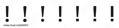 Exclamation Mark vector Icon. Sketch exclamation marks. Vector illustration EPS 10