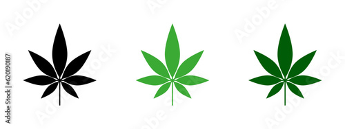Cannabis leaf vector icon. Medical, ganja cannabis. Vector illustration eps 10