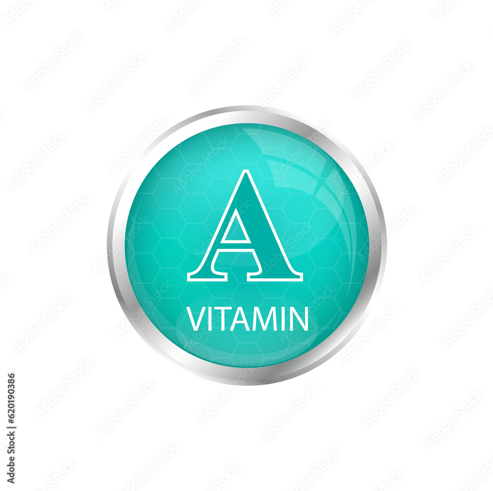 Vitamin A icon structure light green substance isolated on cutout PNG. Personal care, beauty concept. Medicine health symbol of thiamine. Drug business Vector Illustration 3D complex with chemical. Vitamin A icon structure light green substance isolated on cutout PNG. Personal care, beauty concept. Medicine health symbol of thiamine. Drug business Vector Illustration 3D complex with chemical.