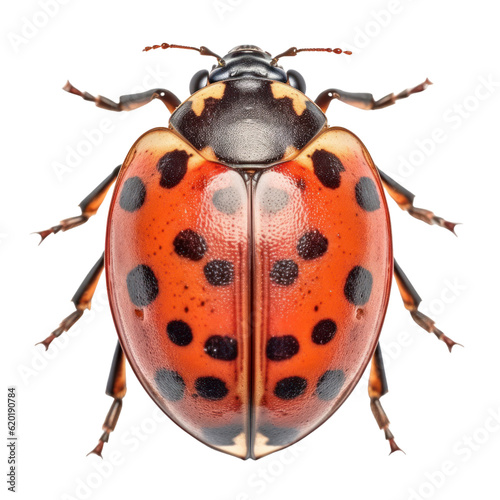 ladybug isolated on transparent background cutout © Papugrat