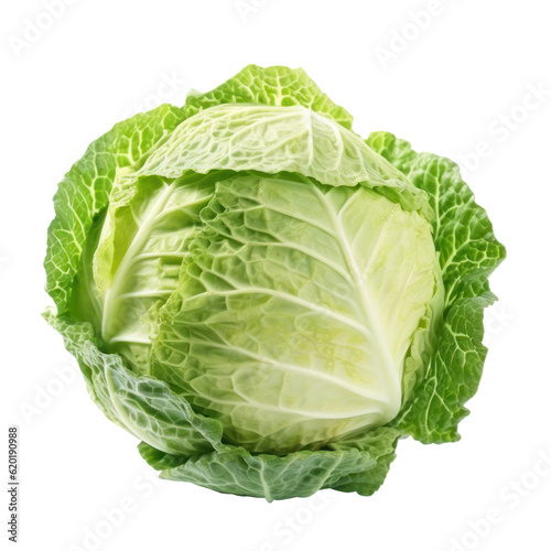 Canvas Print cabbage isolated on transparent background cutout