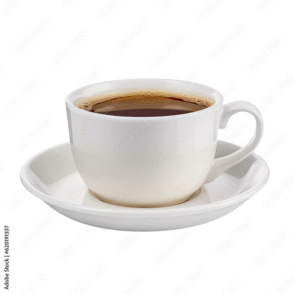 Obraz premium cup of coffee isolated on transparent background cutout
