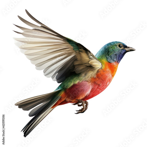 bird fly isolated on transparent background cutout