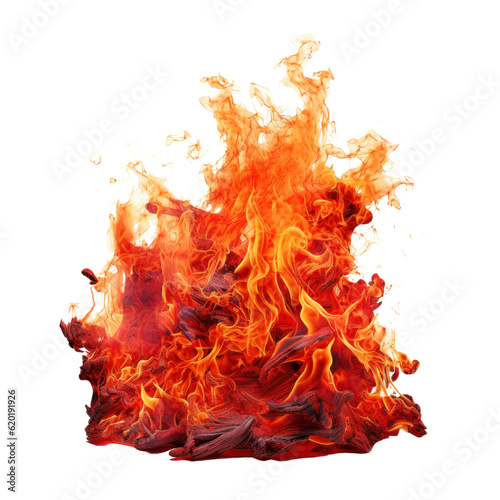 fire isolated on transparent background cutout