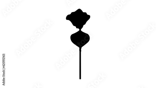 wrapped heart lollipops silhouette